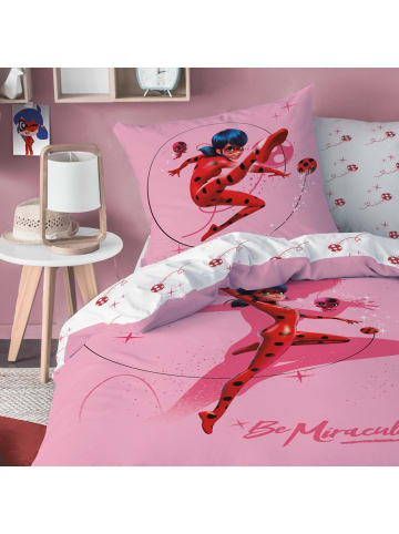 Miraculous Kinder Bettwäsche-Set "Miraculous, Ladybug Marienkäfer" in Rosa