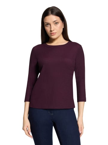 Betty Barclay Strukturshirt mit Rundhalsausschnitt in Dark Aubergine