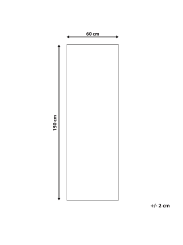 Beliani Kurzflor TAVASA in /Schwarz - (W) 60 x (L) 150 cm