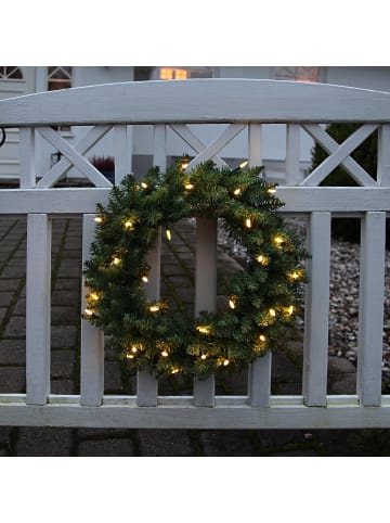 STAR Trading LED Weihnachtskranz 'Calgary', Ø 50cm, outdoor in Silber