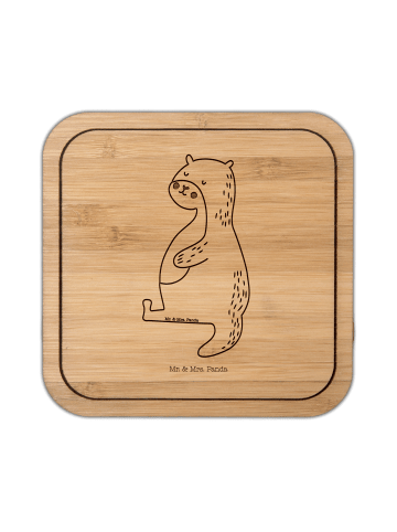 Mr. & Mrs. Panda Untersetzer Kork Otter Bauch ohne Spruch in Transparent
