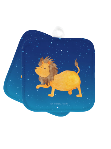 Mr. & Mrs. Panda Topfuntersetzer Sternzeichen Löwe ohne Spruch in Sternenhimmel Blau