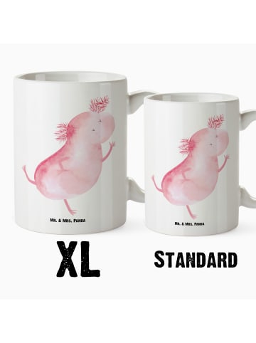 Mr. & Mrs. Panda XL Tasse Axolotl Tanzen ohne Spruch in Weiß