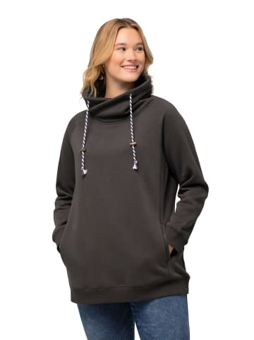 Ulla Popken Sweatshirt in graphitgrau