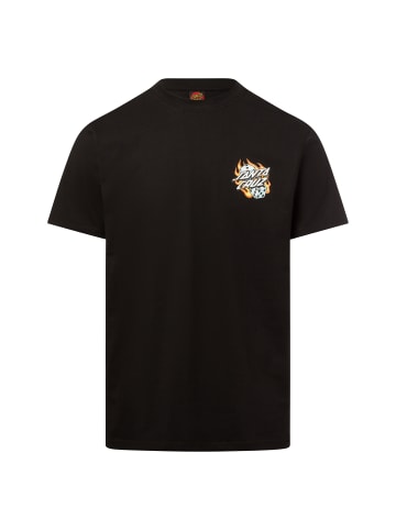 Santa Cruz T-Shirt Flaming Dice in schwarz