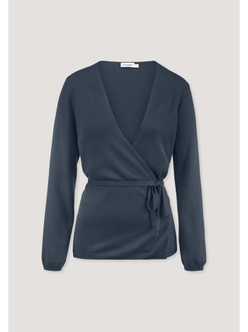 Hessnatur Strick Jacke in dunkles petrol