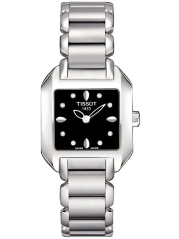 Tissot T-Wave Uhr silber schwarz rechteckig T02.1.285.54