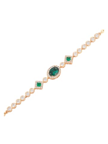 NAEMI Women Bracelet in Rose Gold Green