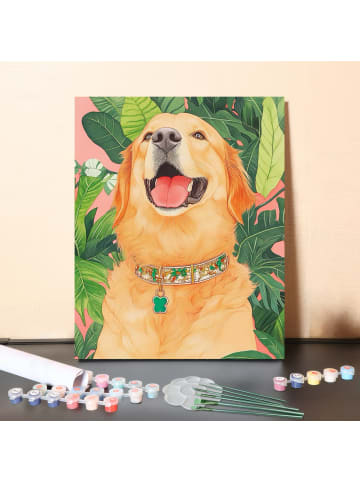 ARTNANAS DIY Malen nach Zahlen Set-"Goldenes Lächeln" 