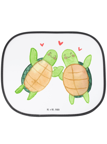 Mr. & Mrs. Panda Auto Sonnenschutz Schildkröten Paar ohne Spruch in Weiß