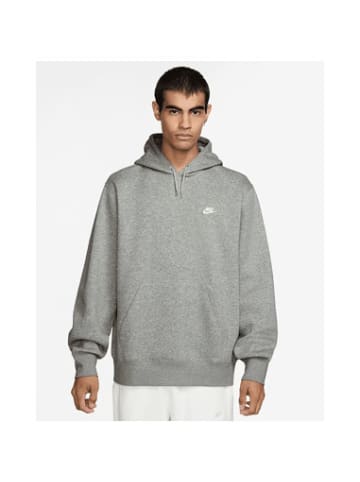 Nike Sweatshirt in DK GREY HEATHER/LT SMOKE GREY/WHITE