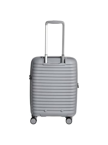 D&N Travel Line 4500+ - 4-Rollen-Kabinentrolley S 55 cm erw. (dunkelblau) in grau