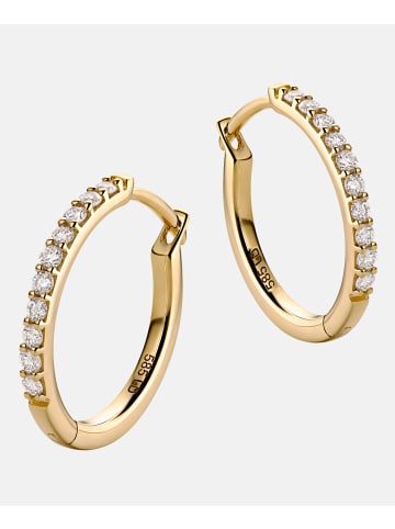 Diamant L'éternel Ohrringe aus 585 Gelbgold mit 0.19 Karat Diamant