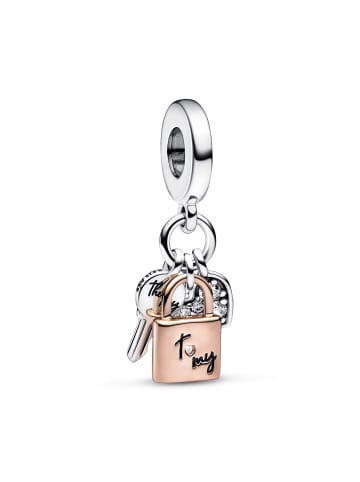 Pandora 925/- Sterling Silber & 14k rosé vergoldeter Charm