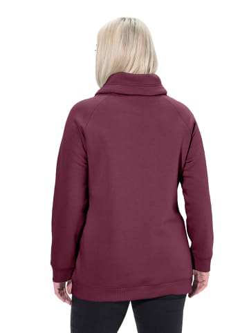 Ulla Popken Sweatshirt in dunkle beere