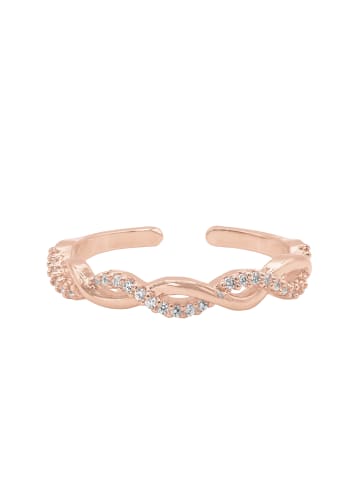 Steel_Art Damenring mit Stein Aria rose goldfarben in rosegoldfarben