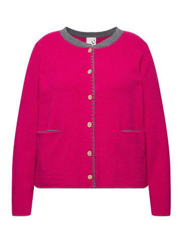 Ulla Popken Strickjacke in dunkles malve