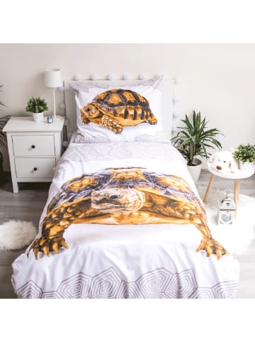 COFI 1453 Turtle Kuschelige Bettwäsche Baumwolle, 140x200 cm & 70x90 cm in Mehrfarbig