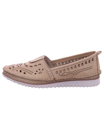 Esgano Damenslipper sportlicher Boden Da.-Ballerina in  Braun