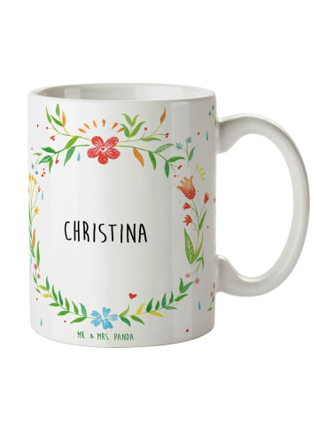 Mr. & Mrs. Panda Kaffeepott Christina mit Spruch in Keine Angabe