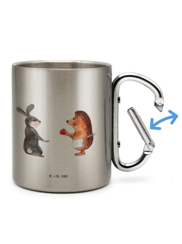 Mr. & Mrs. Panda Teetasse Hase Igel ohne Spruch in Silber