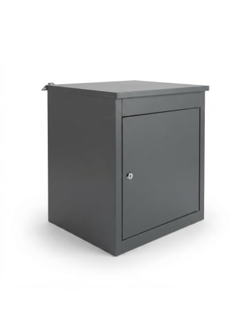 relaxdays Paketbox in Dunkelgrau - (B)45,5 x (H)56 x (T)44 cm