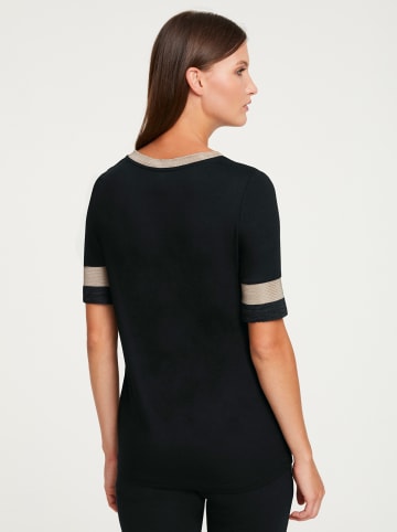 Heine Rundhals-Shirt in schwarz