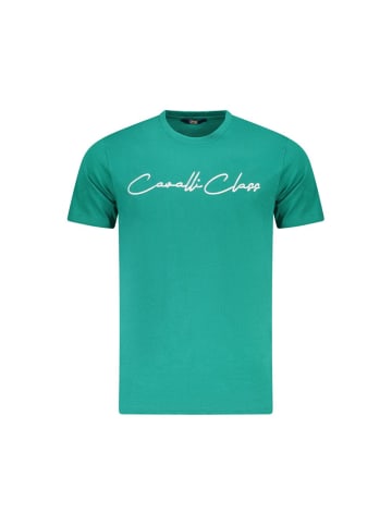 cavalli CLASS Grünes Baumwoll-T-Shirt