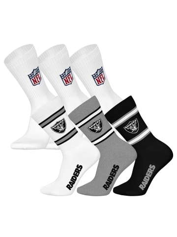 NFL Socken 6er Pack in Las Vegas Raiders/Weiß