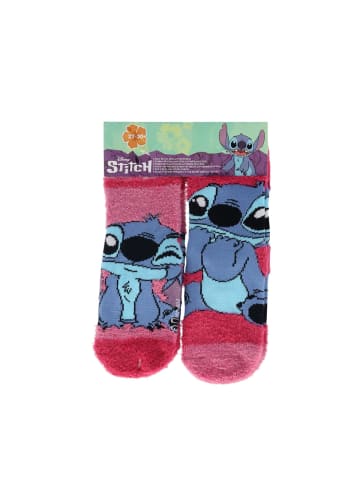 Lilo & Stitch Socken – Flauschige, niedliche Socken im praktischen 2er-Pack in rosa