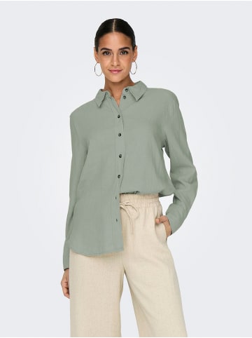 JACQUELINE de YONG Hemd Locker geschnittene Bluse Hemdkragen in Mint