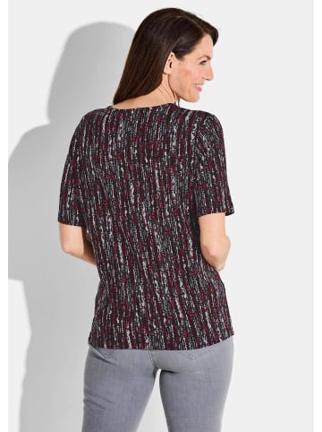 GOLDNER Kurzgröße:  Shirt in rot / schwarz / weiß / gemustert