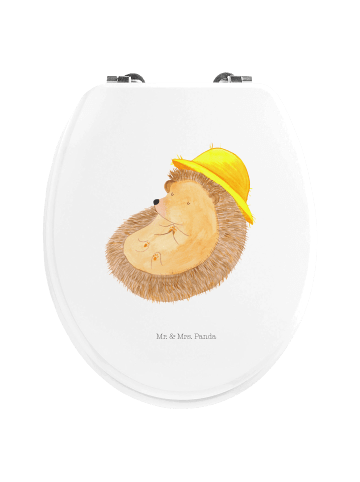Mr. & Mrs. Panda WC Deckel Igel Beten ohne Spruch in Weiß