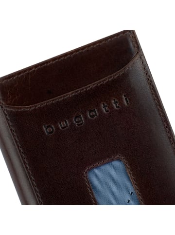 Bugatti Secure Slim Geldbörse RFID Schutz Leder 8 cm braun