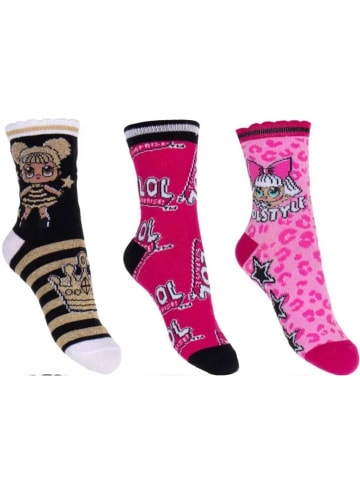 LOL 3er-Set: Socken L.O.L. Surprise  in Bunt