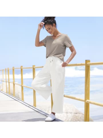 ELBSAND V-Shirt in taupe