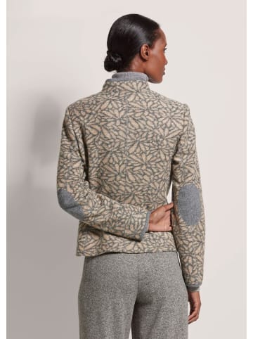 MADELEINE Verkürzter Wollblazer mit Stehkragen, Taschen in taupe / graphit