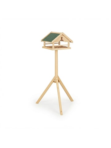 relaxdays Vogelfutterhaus in Natur - (B)37 x (H)120 x (T)37,5 cm