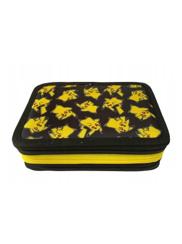 Pokémon Federmappe 3-Fächer mit Inhalt Pikachu Design in Schwarz