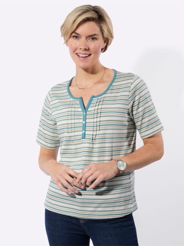 WITT WEIDEN Ringelshirt in ecru-ozean-geringelt