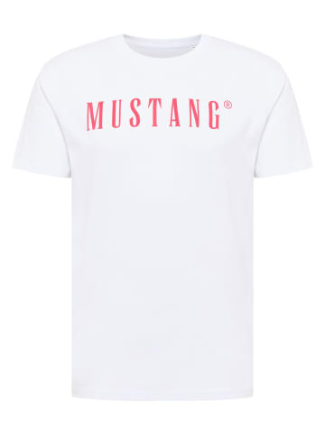 Mustang T-Shirt ALEX C LOGO in Weiß