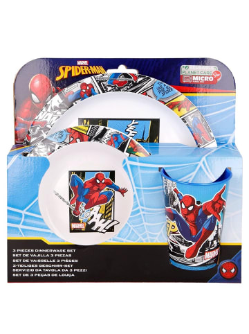 Marvel Geschirr-Frühstück-Set | Marvel Spiderman | Teller, Schüssel & Becher