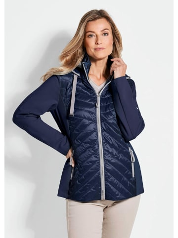 GOLDNER Jacke Steppjacke mit abnehmbarer Kapuze in marine