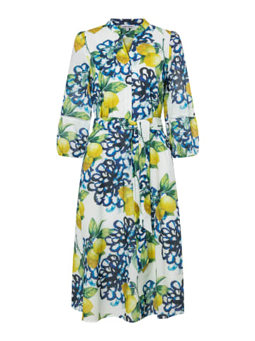 More & More sommerliches 3/4 Arm, Hemdblusenkleid in lemon print