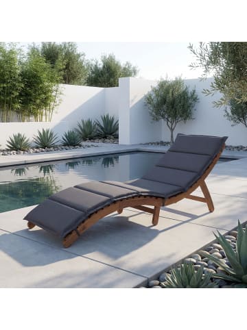 home24 Klappbare Gartenliege Yomi in Anthrazit