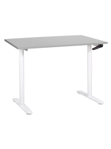Beliani Höhenverstellbarer Schreibtisch DESTINAS in Grau/Weiß