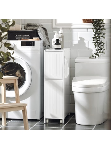 SoBuy Toilettenrollenschrank in Reinweiß - (W) 17 x (H) 75 x (L) 60 cm