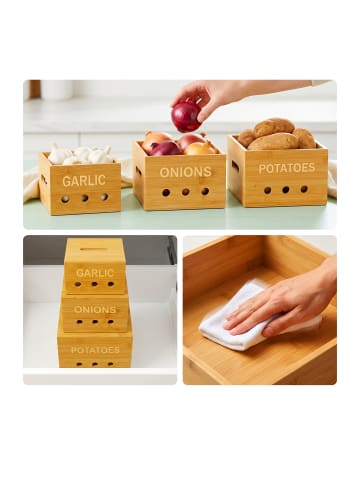relaxdays 3-teiliges Aufbewahrungsbox-Set