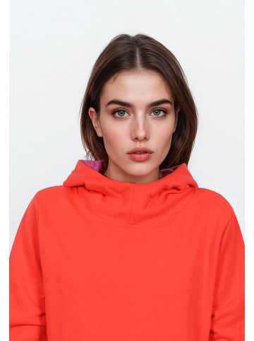 Salzhaut Hoodie VERDOMELT in Fiery Coral
