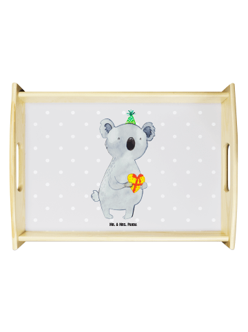 Mr. & Mrs. Panda Servier Tablett Koala Geschenk ohne Spruch in Grau Pastell